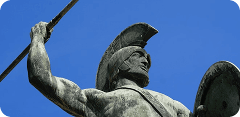 Monument statue symbolizing strength and reputation